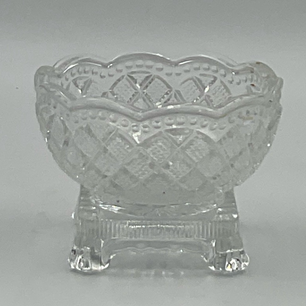Vintage Avon Fostoria Clear Glass Master Salt Cellar